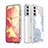 Silicone Candy Rubber Gel Fashionable Pattern Soft Case Cover S03 for Samsung Galaxy S21 Plus 5G White