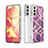 Silicone Candy Rubber Gel Fashionable Pattern Soft Case Cover S03 for Samsung Galaxy S22 5G Purple