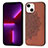 Silicone Candy Rubber Gel Fashionable Pattern Soft Case Cover S04 for Apple iPhone 13 Mini Brown