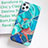 Silicone Candy Rubber Gel Fashionable Pattern Soft Case Cover S06 for Apple iPhone 11 Pro Max Cyan