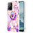 Silicone Candy Rubber Gel Fashionable Pattern Soft Case Cover with Finger Ring Stand Y01B for Oppo F19 Pro+ Plus 5G