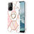 Silicone Candy Rubber Gel Fashionable Pattern Soft Case Cover with Finger Ring Stand Y01B for Oppo F19 Pro+ Plus 5G Pink