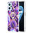 Silicone Candy Rubber Gel Fashionable Pattern Soft Case Cover with Finger Ring Stand Y01B for Realme 9i 4G