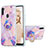 Silicone Candy Rubber Gel Fashionable Pattern Soft Case Cover with Finger Ring Stand Y01B for Samsung Galaxy A11