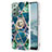 Silicone Candy Rubber Gel Fashionable Pattern Soft Case Cover with Finger Ring Stand Y01B for Samsung Galaxy Note 20 5G