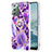 Silicone Candy Rubber Gel Fashionable Pattern Soft Case Cover with Finger Ring Stand Y01B for Samsung Galaxy Note 20 5G