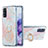 Silicone Candy Rubber Gel Fashionable Pattern Soft Case Cover with Finger Ring Stand Y01B for Samsung Galaxy S20 5G Pink