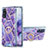 Silicone Candy Rubber Gel Fashionable Pattern Soft Case Cover with Finger Ring Stand Y01B for Samsung Galaxy S20