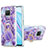 Silicone Candy Rubber Gel Fashionable Pattern Soft Case Cover with Finger Ring Stand Y01B for Xiaomi Mi 10i 5G Purple