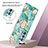 Silicone Candy Rubber Gel Fashionable Pattern Soft Case Cover with Finger Ring Stand Y02B for Oppo Reno6 Pro 5G