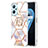Silicone Candy Rubber Gel Fashionable Pattern Soft Case Cover with Finger Ring Stand Y02B for Realme 9i 4G