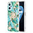 Silicone Candy Rubber Gel Fashionable Pattern Soft Case Cover with Finger Ring Stand Y02B for Realme 9i 4G Green