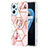 Silicone Candy Rubber Gel Fashionable Pattern Soft Case Cover with Finger Ring Stand Y02B for Realme 9i 4G Pink