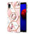 Silicone Candy Rubber Gel Fashionable Pattern Soft Case Cover with Finger Ring Stand Y02B for Samsung Galaxy A01 Core