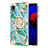 Silicone Candy Rubber Gel Fashionable Pattern Soft Case Cover with Finger Ring Stand Y02B for Samsung Galaxy A01 Core