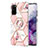 Silicone Candy Rubber Gel Fashionable Pattern Soft Case Cover with Finger Ring Stand Y02B for Samsung Galaxy S20