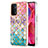 Silicone Candy Rubber Gel Fashionable Pattern Soft Case Cover with Finger Ring Stand Y03B for OnePlus Nord N200 5G Colorful