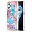 Silicone Candy Rubber Gel Fashionable Pattern Soft Case Cover with Finger Ring Stand Y03B for Realme 9i 4G