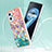 Silicone Candy Rubber Gel Fashionable Pattern Soft Case Cover with Finger Ring Stand Y03B for Realme 9i 4G