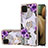 Silicone Candy Rubber Gel Fashionable Pattern Soft Case Cover with Finger Ring Stand Y03B for Samsung Galaxy A12 Purple