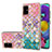 Silicone Candy Rubber Gel Fashionable Pattern Soft Case Cover with Finger Ring Stand Y03B for Samsung Galaxy A51 5G Colorful