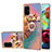Silicone Candy Rubber Gel Fashionable Pattern Soft Case Cover with Finger Ring Stand Y03B for Samsung Galaxy A71 5G Mixed