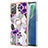 Silicone Candy Rubber Gel Fashionable Pattern Soft Case Cover with Finger Ring Stand Y03B for Samsung Galaxy Note 20 5G