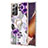 Silicone Candy Rubber Gel Fashionable Pattern Soft Case Cover with Finger Ring Stand Y03B for Samsung Galaxy Note 20 Ultra 5G Purple
