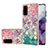 Silicone Candy Rubber Gel Fashionable Pattern Soft Case Cover with Finger Ring Stand Y03B for Samsung Galaxy S20 5G Colorful