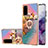 Silicone Candy Rubber Gel Fashionable Pattern Soft Case Cover with Finger Ring Stand Y03B for Samsung Galaxy S20 5G Mixed
