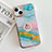 Silicone Candy Rubber Gel Fashionable Pattern Soft Case Cover with Finger Ring Stand Y05B for Apple iPhone 13