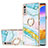 Silicone Candy Rubber Gel Fashionable Pattern Soft Case Cover with Finger Ring Stand Y05B for LG Velvet 4G