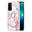 Silicone Candy Rubber Gel Fashionable Pattern Soft Case Cover with Finger Ring Stand Y05B for OnePlus Nord N200 5G Pink