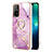 Silicone Candy Rubber Gel Fashionable Pattern Soft Case Cover with Finger Ring Stand Y05B for Oppo Reno5 Z 5G