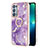 Silicone Candy Rubber Gel Fashionable Pattern Soft Case Cover with Finger Ring Stand Y05B for Oppo Reno6 Pro+ Plus 5G