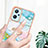 Silicone Candy Rubber Gel Fashionable Pattern Soft Case Cover with Finger Ring Stand Y05B for Realme 9i 4G