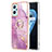 Silicone Candy Rubber Gel Fashionable Pattern Soft Case Cover with Finger Ring Stand Y05B for Realme 9i 4G