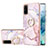 Silicone Candy Rubber Gel Fashionable Pattern Soft Case Cover with Finger Ring Stand Y05B for Samsung Galaxy S20 5G Pink