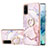 Silicone Candy Rubber Gel Fashionable Pattern Soft Case Cover with Finger Ring Stand Y05B for Samsung Galaxy S20 Pink