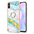 Silicone Candy Rubber Gel Fashionable Pattern Soft Case Cover with Finger Ring Stand Y05B for Xiaomi Redmi 9i