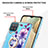 Silicone Candy Rubber Gel Fashionable Pattern Soft Case Cover with Finger Ring Stand Y06B for Samsung Galaxy A12