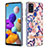 Silicone Candy Rubber Gel Fashionable Pattern Soft Case Cover with Finger Ring Stand Y06B for Samsung Galaxy A21s