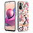 Silicone Candy Rubber Gel Fashionable Pattern Soft Case Cover with Finger Ring Stand Y06B for Xiaomi Poco M5S Pink