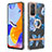 Silicone Candy Rubber Gel Fashionable Pattern Soft Case Cover with Finger Ring Stand Y06B for Xiaomi Redmi Note 11 Pro 5G Blue