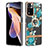 Silicone Candy Rubber Gel Fashionable Pattern Soft Case Cover with Finger Ring Stand Y06B for Xiaomi Redmi Note 11 Pro+ Plus 5G Cyan
