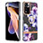 Silicone Candy Rubber Gel Fashionable Pattern Soft Case Cover with Finger Ring Stand Y06B for Xiaomi Redmi Note 11 Pro+ Plus 5G Purple
