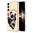 Silicone Candy Rubber Gel Fashionable Pattern Soft Case Cover with Finger Ring Stand YB2 for Samsung Galaxy S25 5G