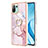 Silicone Candy Rubber Gel Fashionable Pattern Soft Case Cover with Finger Ring Stand YB5 for Xiaomi Mi 11 Lite 5G Pink