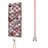 Silicone Candy Rubber Gel Fashionable Pattern Soft Case Cover with Lanyard Strap Y01B for LG Velvet 4G