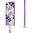 Silicone Candy Rubber Gel Fashionable Pattern Soft Case Cover with Lanyard Strap Y01B for LG Velvet 5G